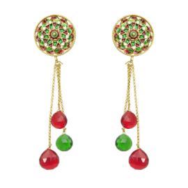 Sia (SL-2803 Red/Green/Gold) Earings