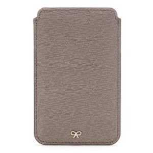 Anya Hindmarch IPhone Sleeve Bespoke London Grain In Medium Grey