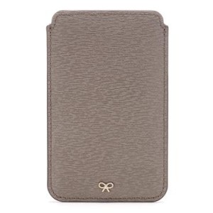 Anya Hindmarch IPhone Sleeve Bespoke London Grain In Medium Grey