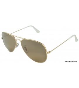 Ray Ban RB3025 001/3K SIZE:58 Arista Brown Mirror Silver Faded Men Metal Sunglass