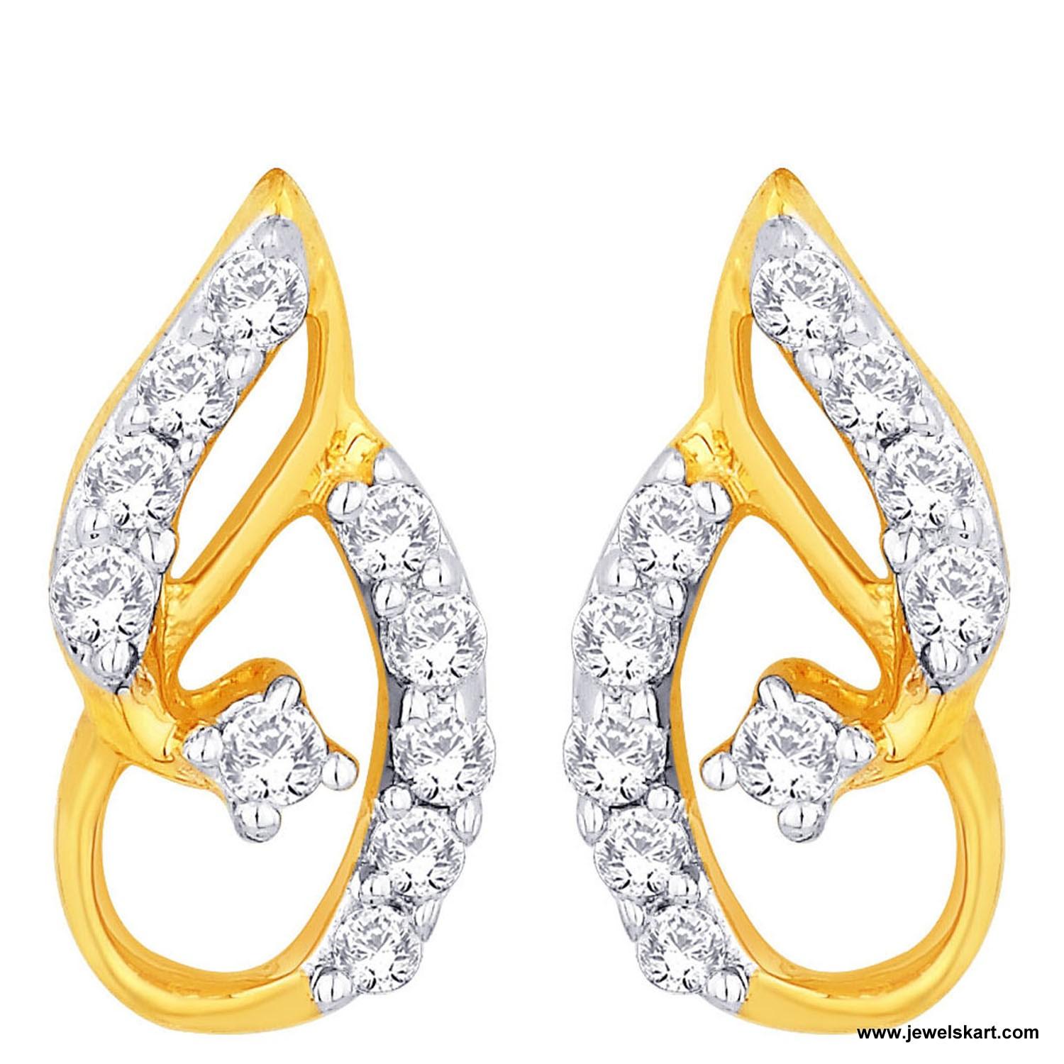 Sangini IDE00473 Gold, 4.68 gm, 0.25 ct, Diamond, Ladies Earring