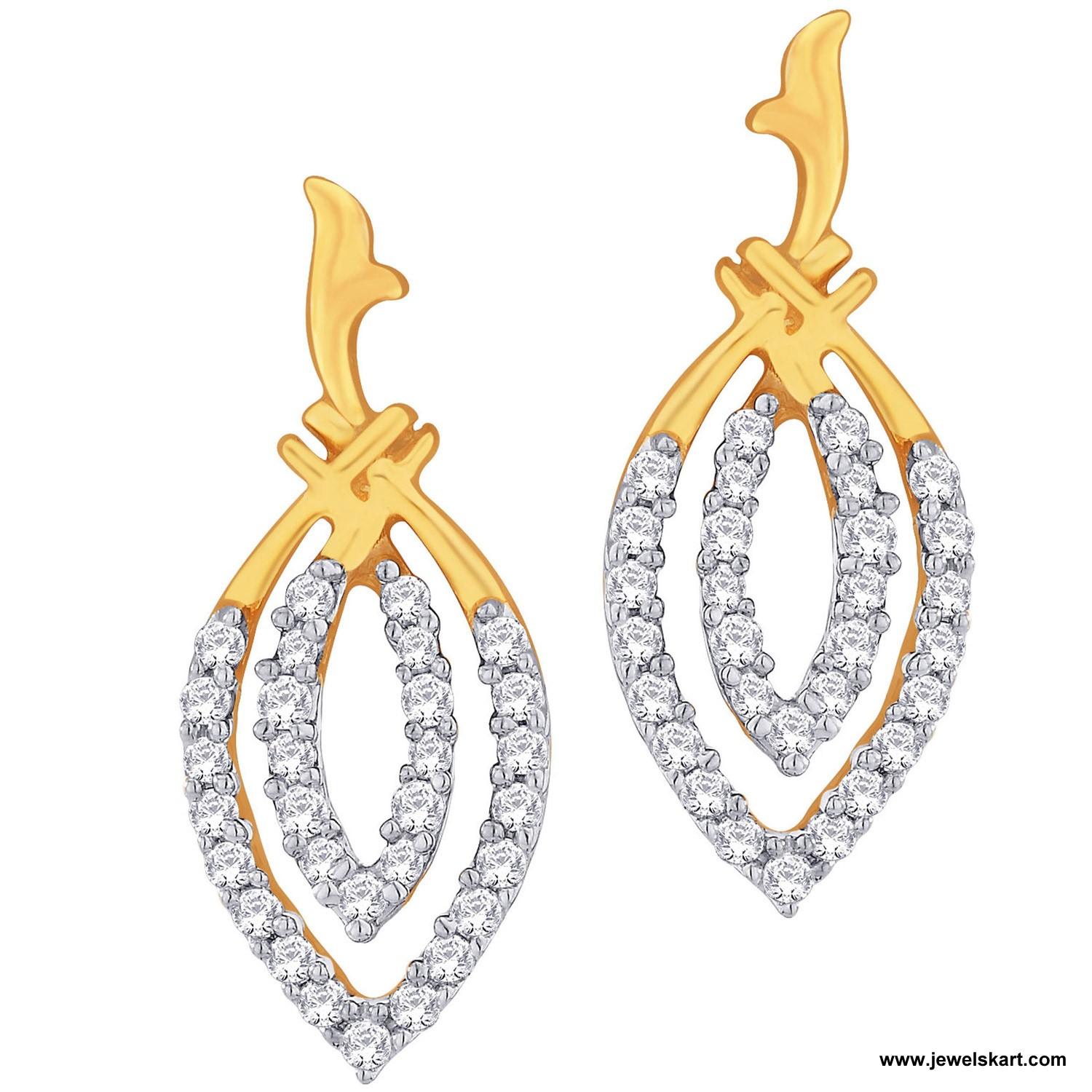 Sangini IDE00382 Gold,4.68 gm, 0.63 ct, Diamond, Ladies Earring