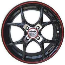 Apollo SG47 16-inch Glass Black Centre Polish Red Lip