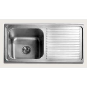 Futura Dura Single Bowl With Drainboard Kitchen Sink,42X20