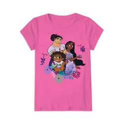 Encanto Girls Graphic Pink T-Shirt for Kids