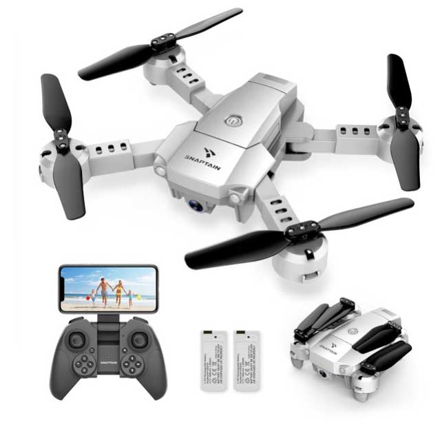 Snaptain A10 1080P Mini Foldable Drone with HD Camera Wifi RC Quadcopter, Voice Control, Trajectory Flight, Circle Fly, 3D Flips
