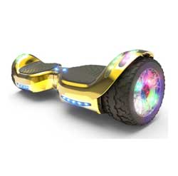 Hoverboard All-Terrain LED Flash Wide All Terrian Wheel with Bluetooth Speaker Dual LED Light Self Balancing Wheel Electric Scooter