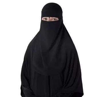 Chiffon Blend Burqa (Black) niqab for Muslim Women