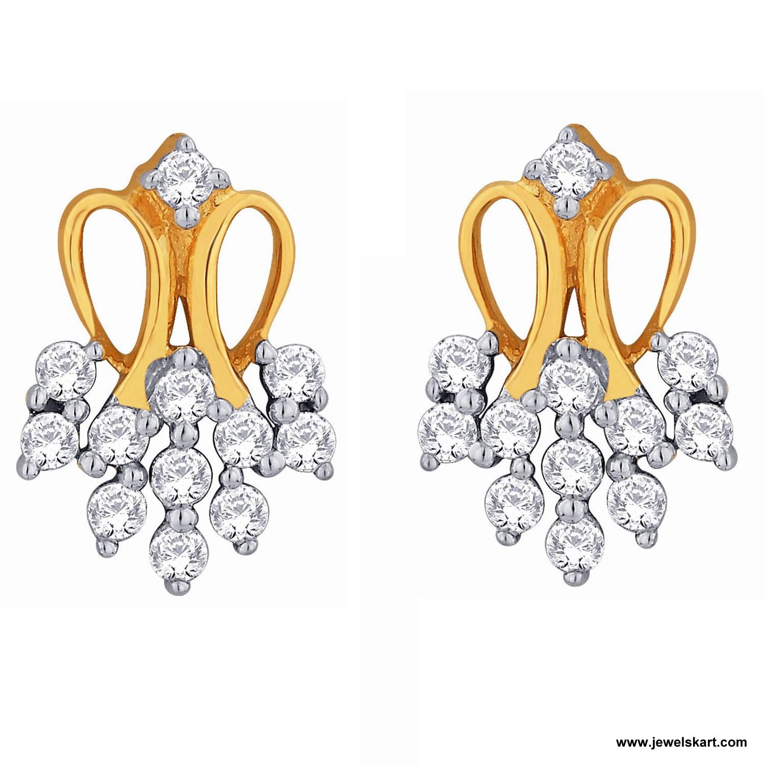 Sangini IDE00356 Gold, 4.68 gm, 0.35 ct, Diamond, Ladies Earring