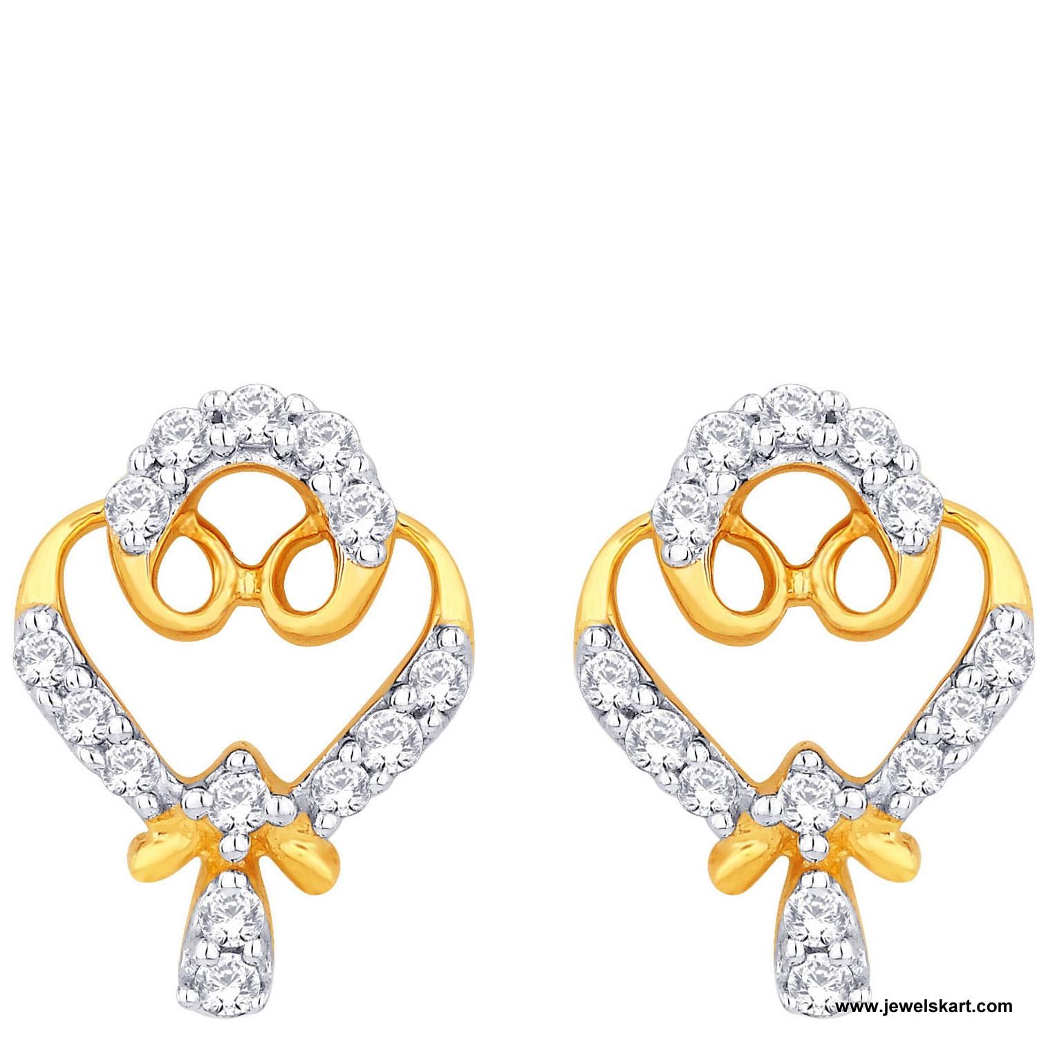 Sangini IDE00404 Gold, 4.68 gm, 0.37 ct, Diamond, Ladies Earring