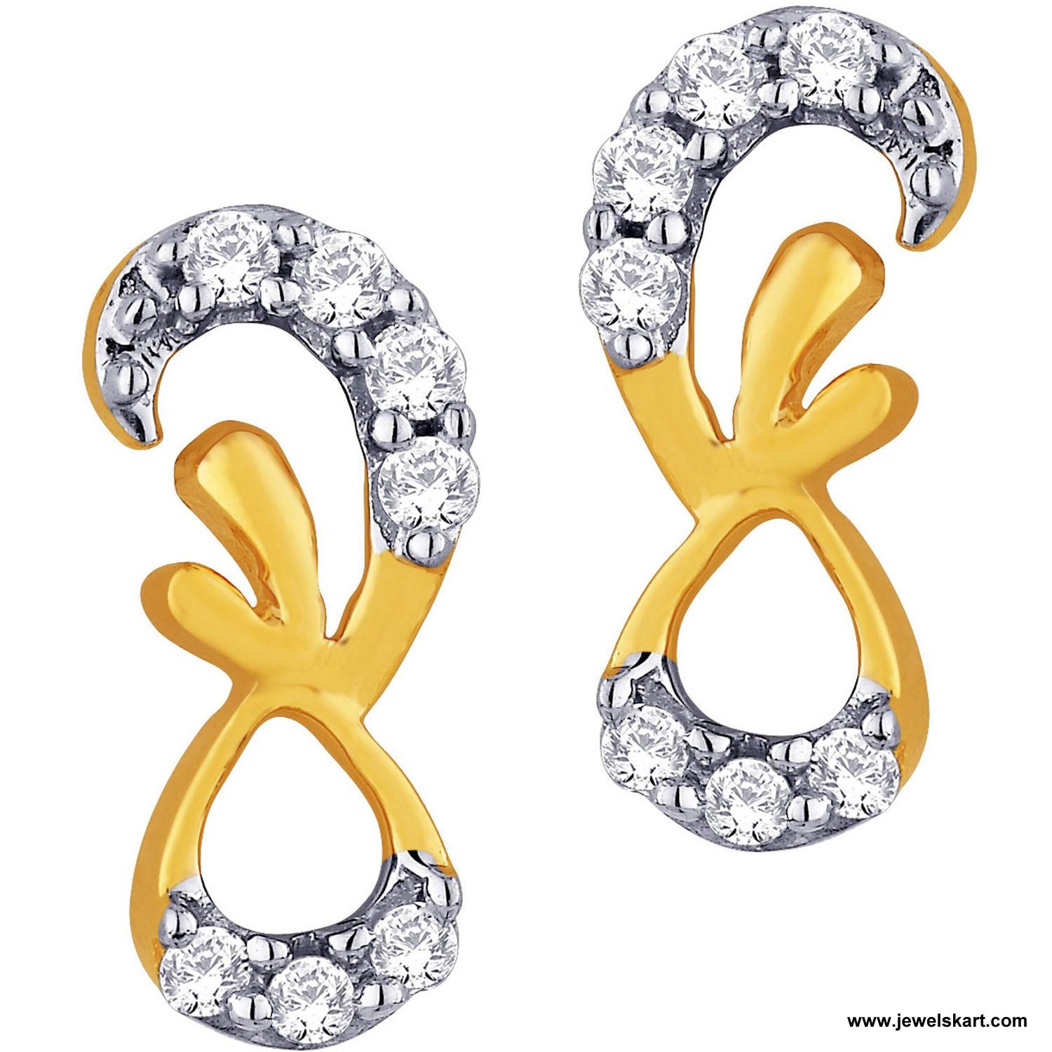 Sangini IDE00346 Gold, 4.68 gm, 0.19 ct, Diamond, Ladies Earring