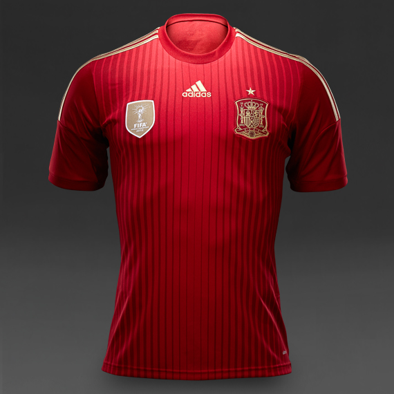 Adidas Spain World Cup Home Replica Jersey Red & Gold