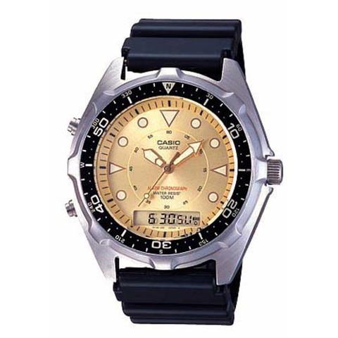 Casio gold face deals dive watch