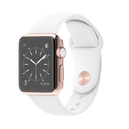 Apple Watch Edition 38mm 18-Carat Rose Gold Case with White Sport Band Smart watch