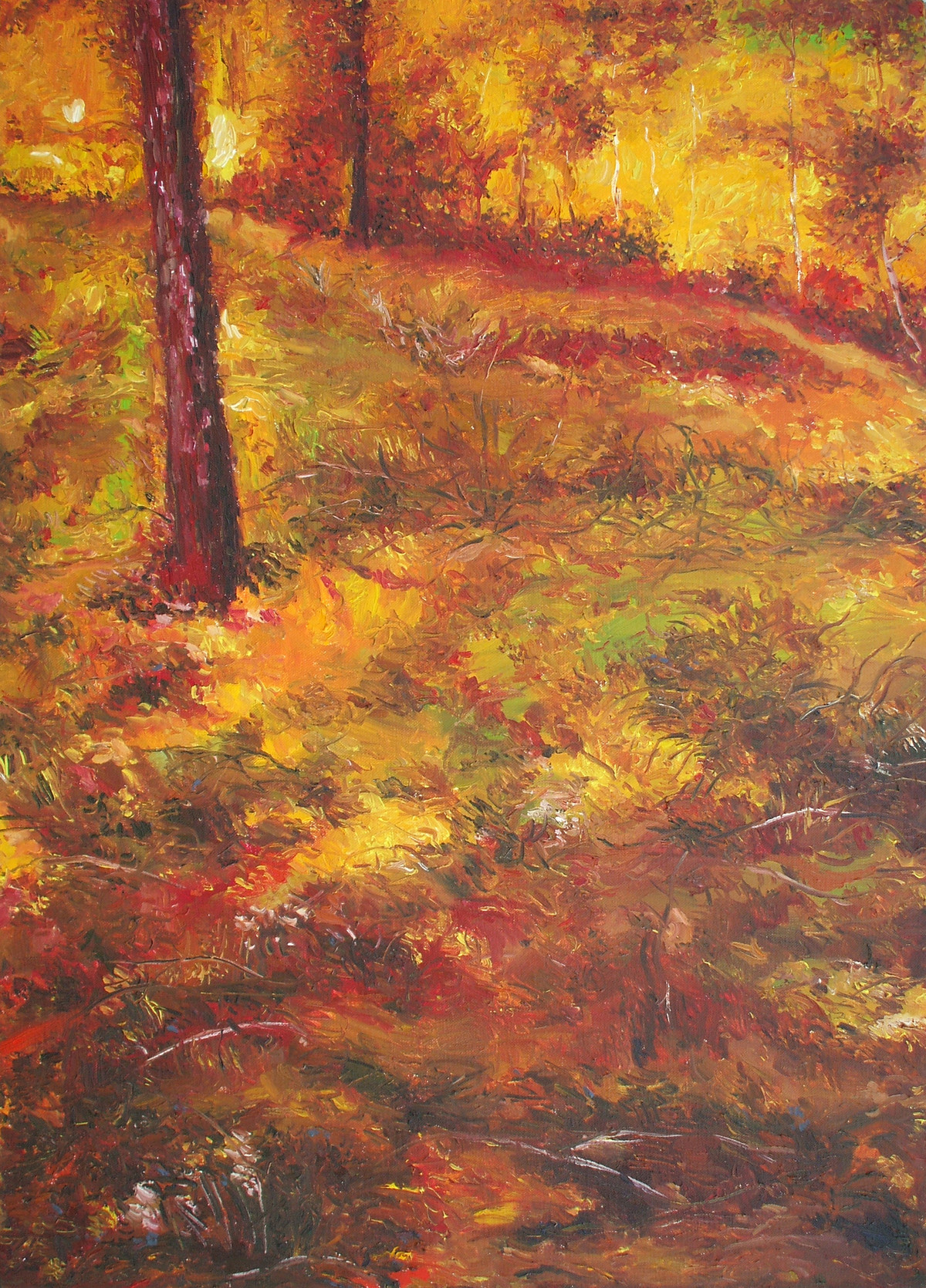 Autumn Landscape - Oil paining by Animesh Roy