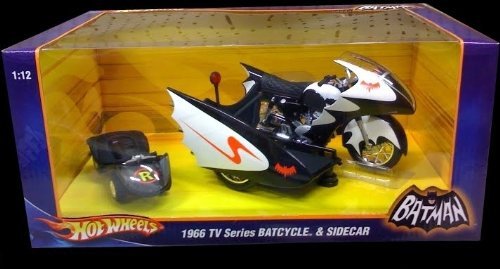 Batman HOTWHEELS 1966 TV Series BATCYCLE & SIDECAR  RC Toys