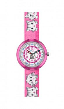 Swatch  CUTY  CATS  IN  PINK  ZFBNP014  Watch