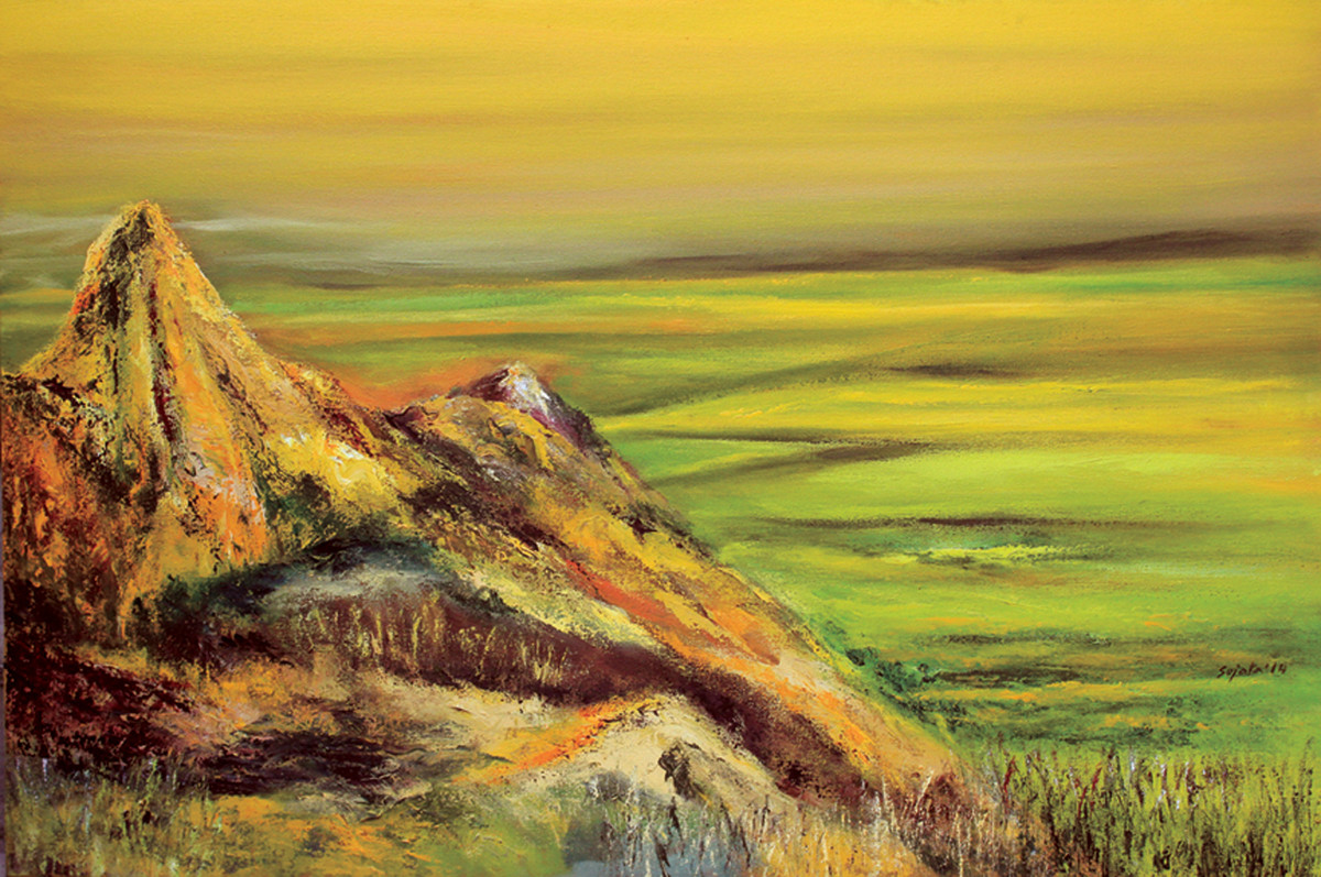 Edge of the world - Oil paining by Sujata Kar Saha