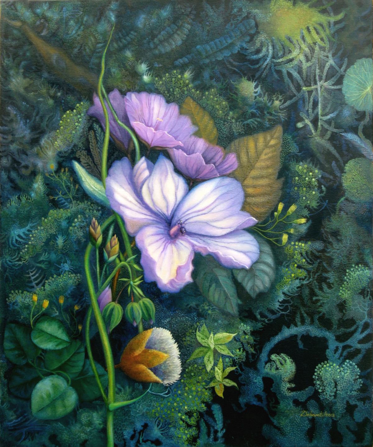 Fantasy Mauve - Oil paining by Debarati RoySaha