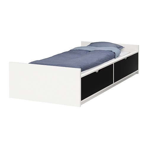IKEA FLAXA Bed Frame With Storage Slatted Bedbase  For Children