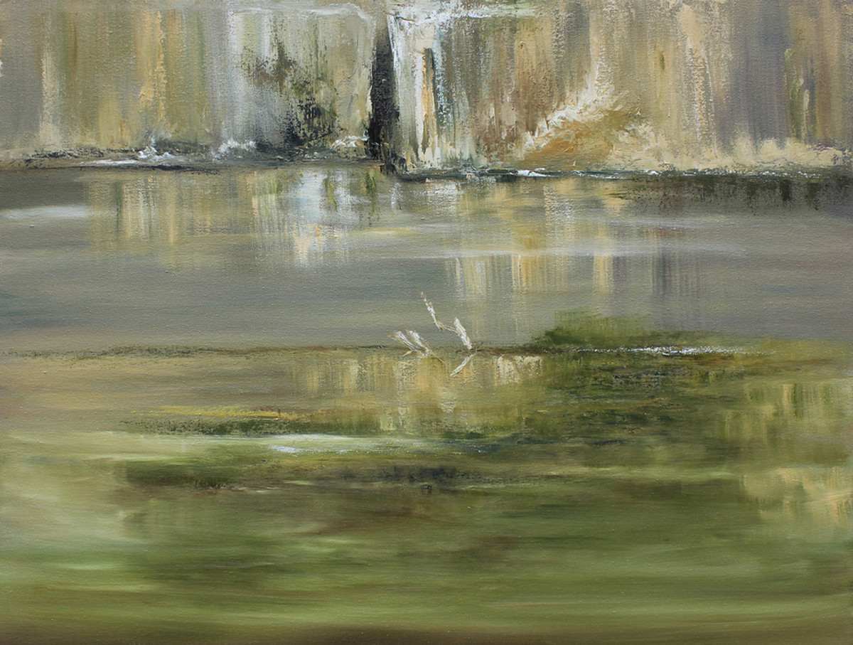 Rocky Silence - Oil paining by Sujata Kar Saha