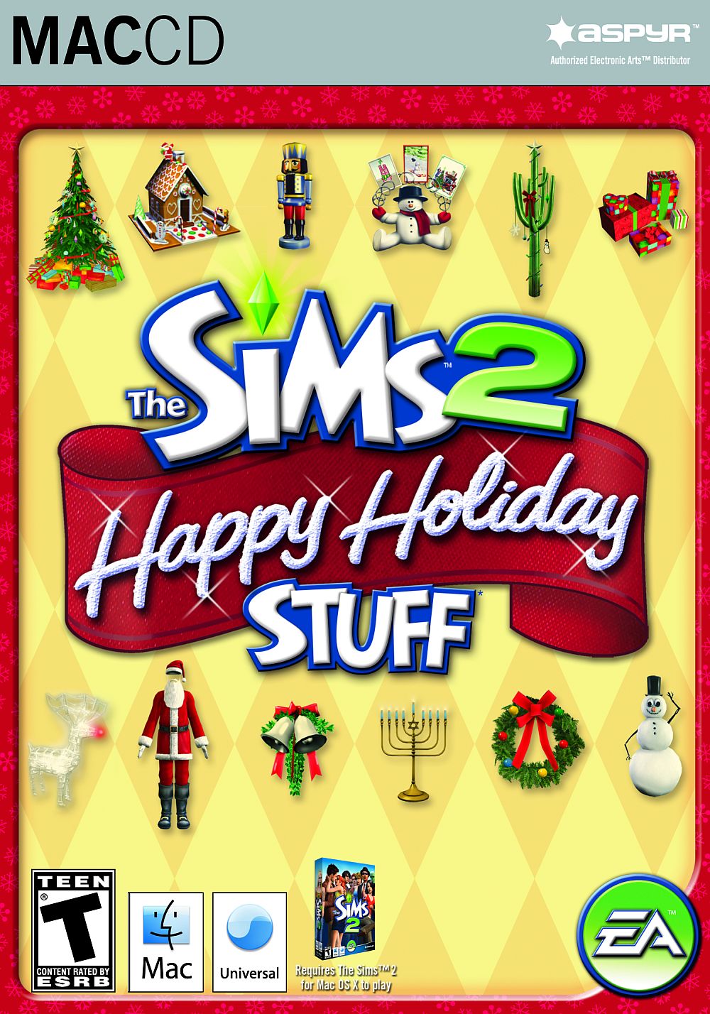 The Sims 2 Happy Holiday Stuff Pack Mac Game DVD