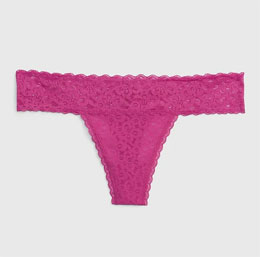 Gap Lace Thong Panties Lingerie Fuchsia pink