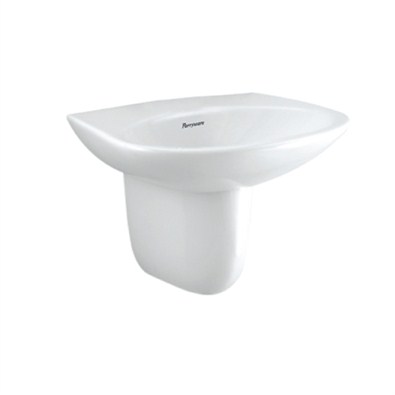 Parryware Basin With Pedestal Flair (C0460 Basin,C0316 Pedestal Short,C8302 Spring )