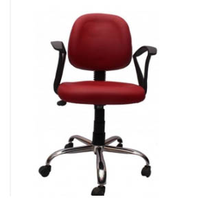 VJ Interior Visitor Chair Red 19 x 19 x 39 Inch VJ-297-VISITOR-RBY