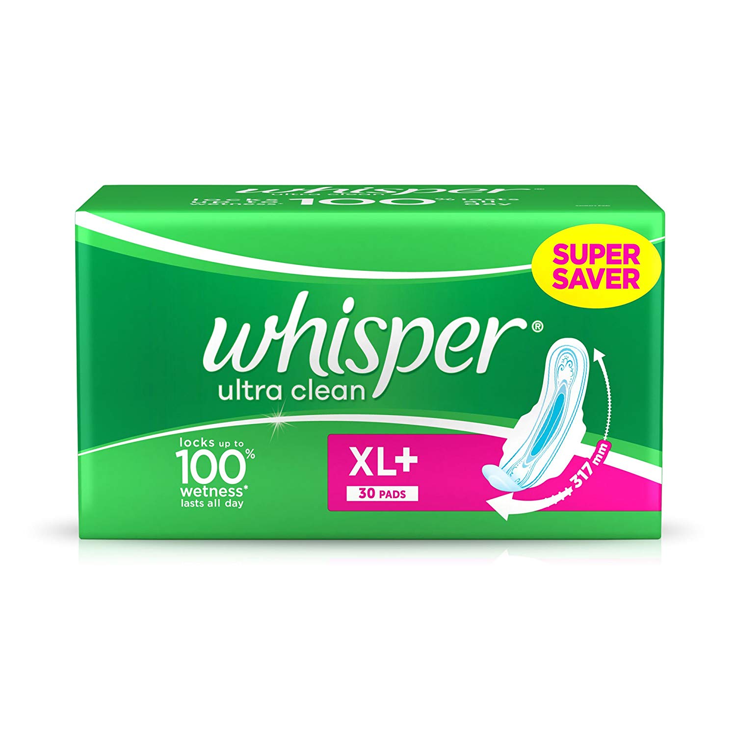Whisper Ultra Plus Sanitary Pads XL Plus - (30 Count)