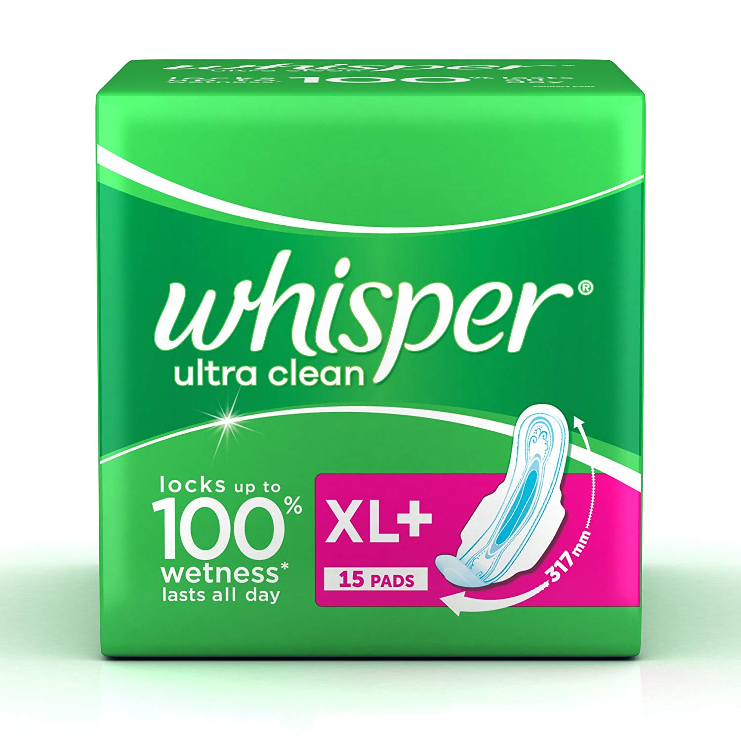 Whisper Ultra Plus Sanitary Pads XL Plus (15 Count)