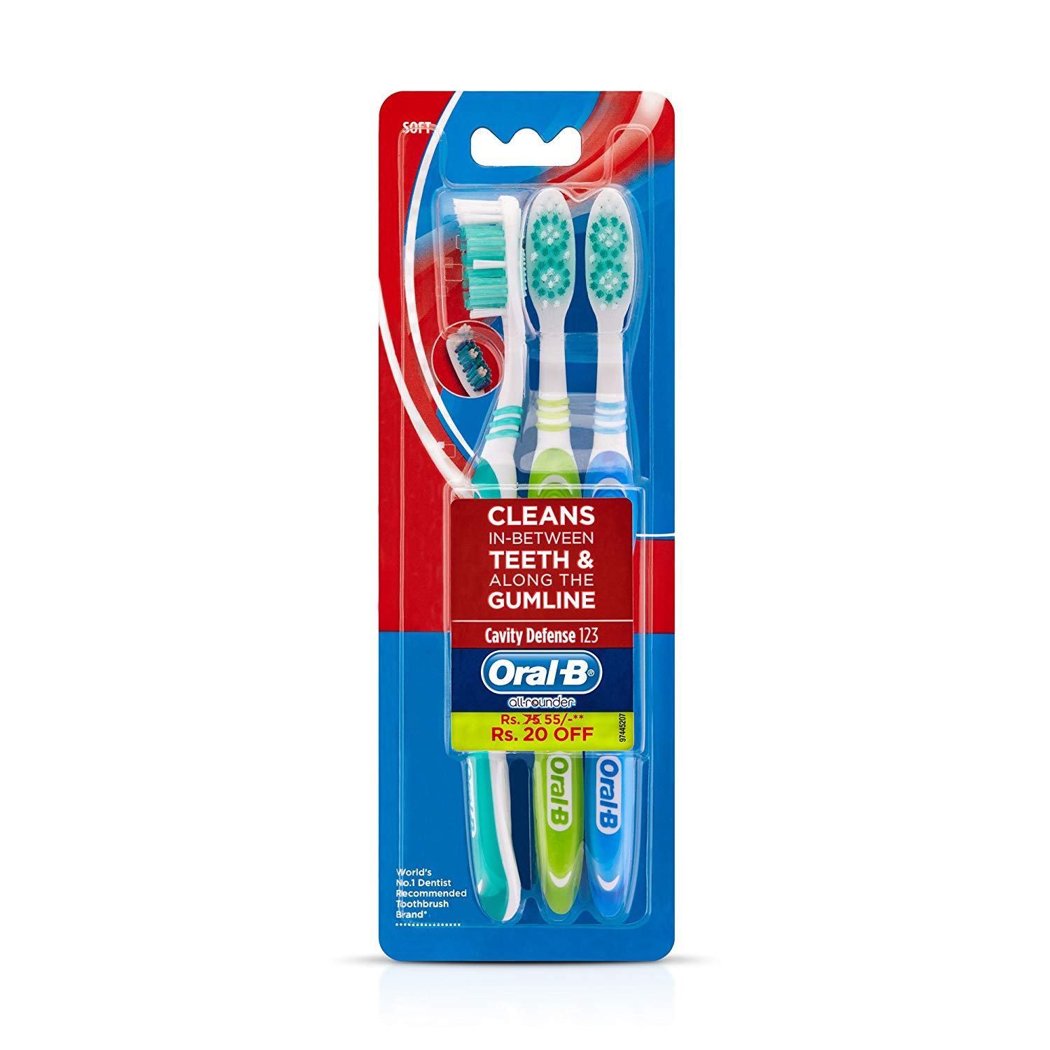 Oral B Cavity Defence Soft 3s Pack N Toothbrush