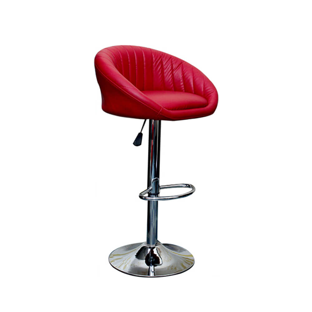 VJ Interior Cushioned Bar Stool Red 19 x 21 x 39 Inch VJ-372