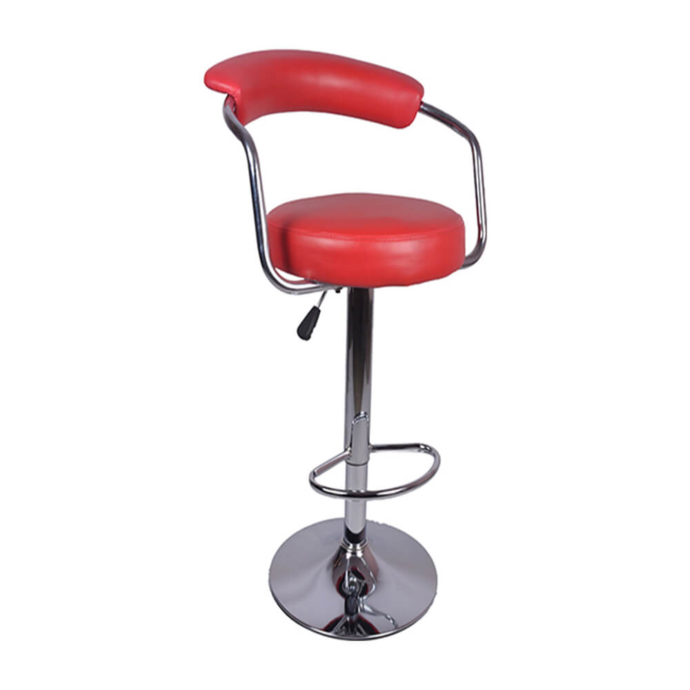 VJ Interior Brazos Metal Bar Stool Red 15 x 17 x 9 Inch VJ-011