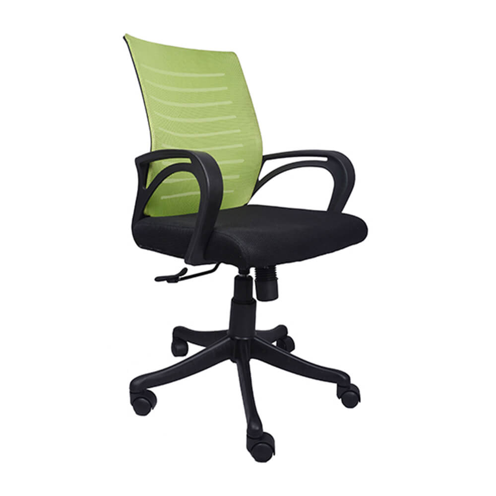 VJ Interior Verde Task Chair Black and Green 19 x 20 x 21 Inch VJ-0162