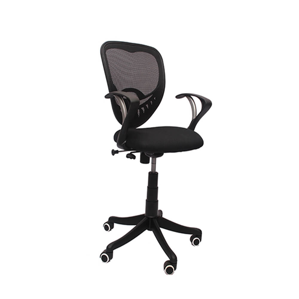 VJ Interior Visitor Chair Black 18 x 17 x 37 Inch VJ-17-VISITOR-LB