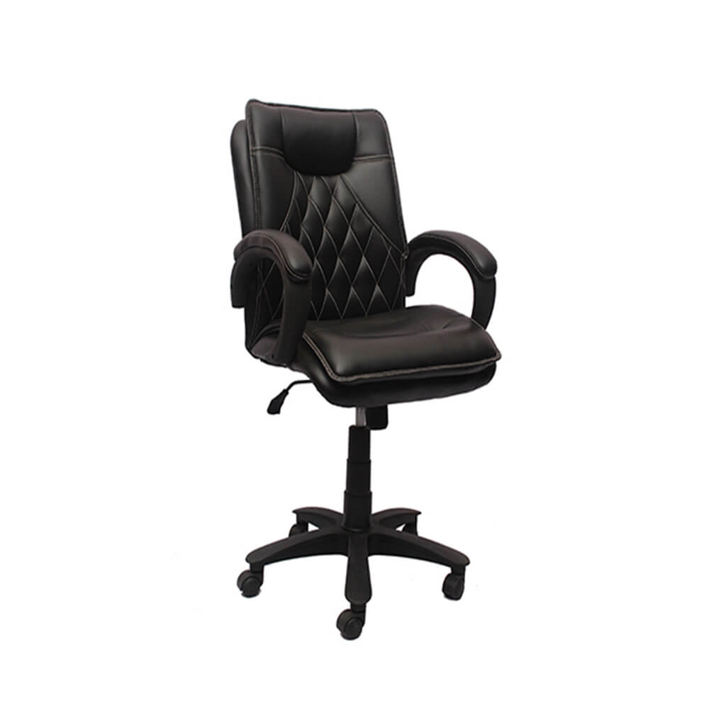 VJ Interior Visitor Chair Black 19 x 19 x 39 Inch VJ-101-VISITOR-MB
