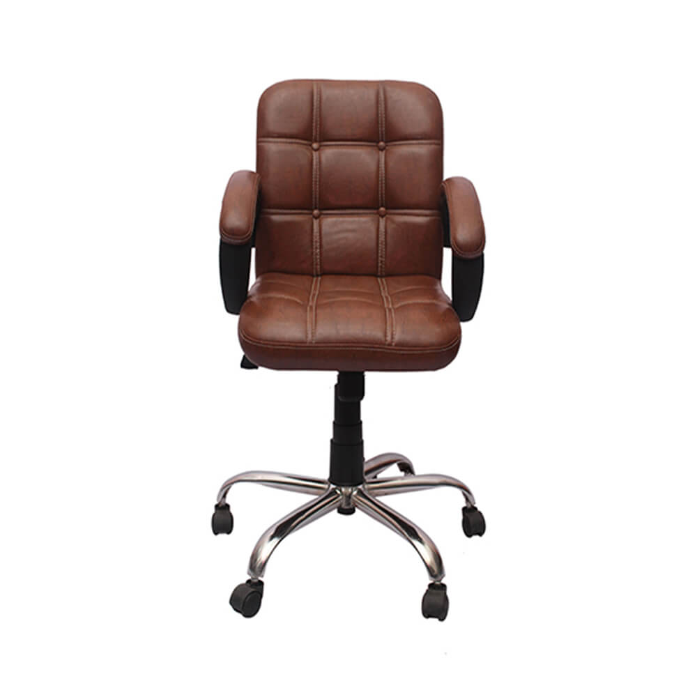 VJ Interior Visitor Chair Brown 19 x 19 x 39 Inch VJ-109-VISITOR-LB