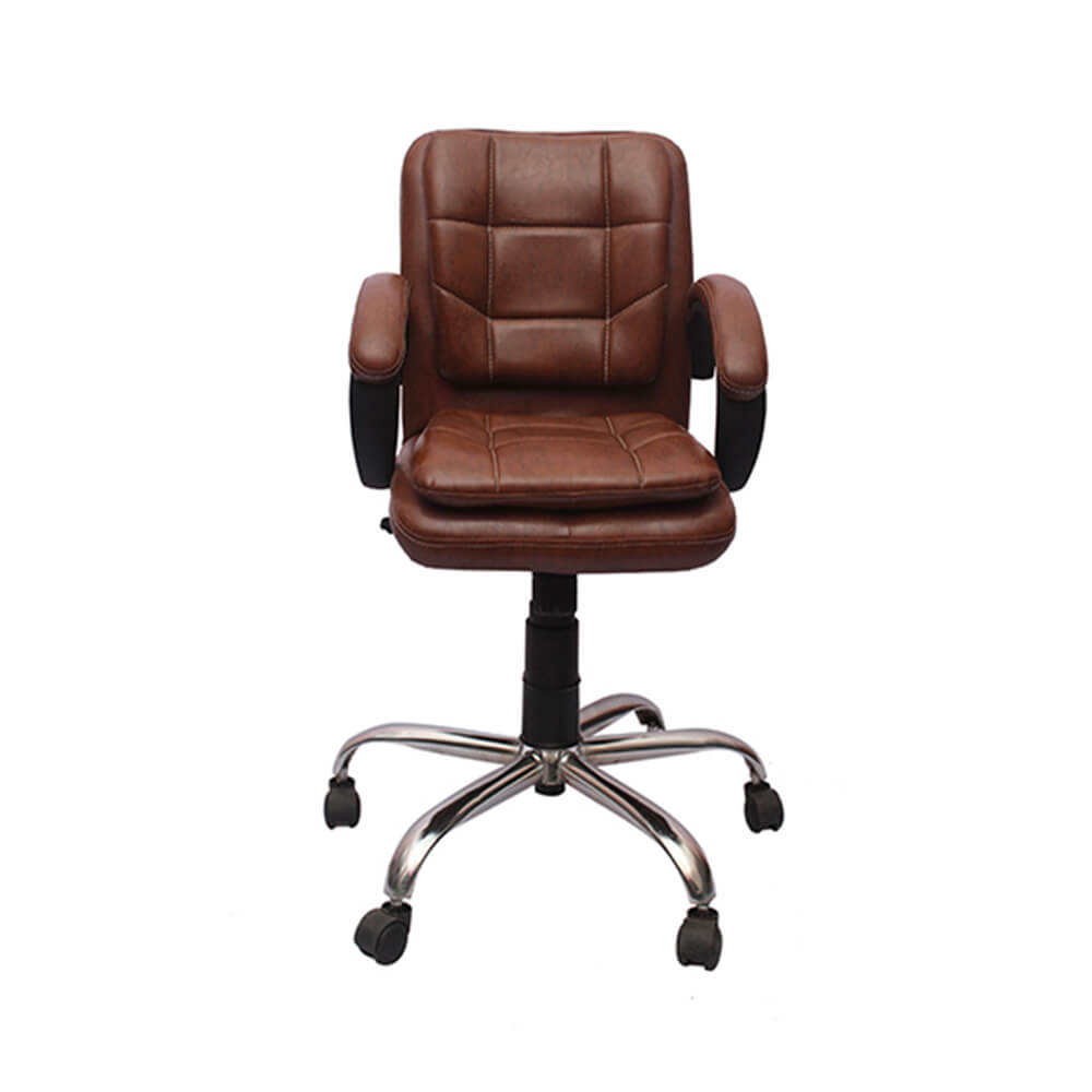 VJ Interior Visitor Chair Brown 19 x 19 x 39 Inch VJ-121-VISITOR-LB