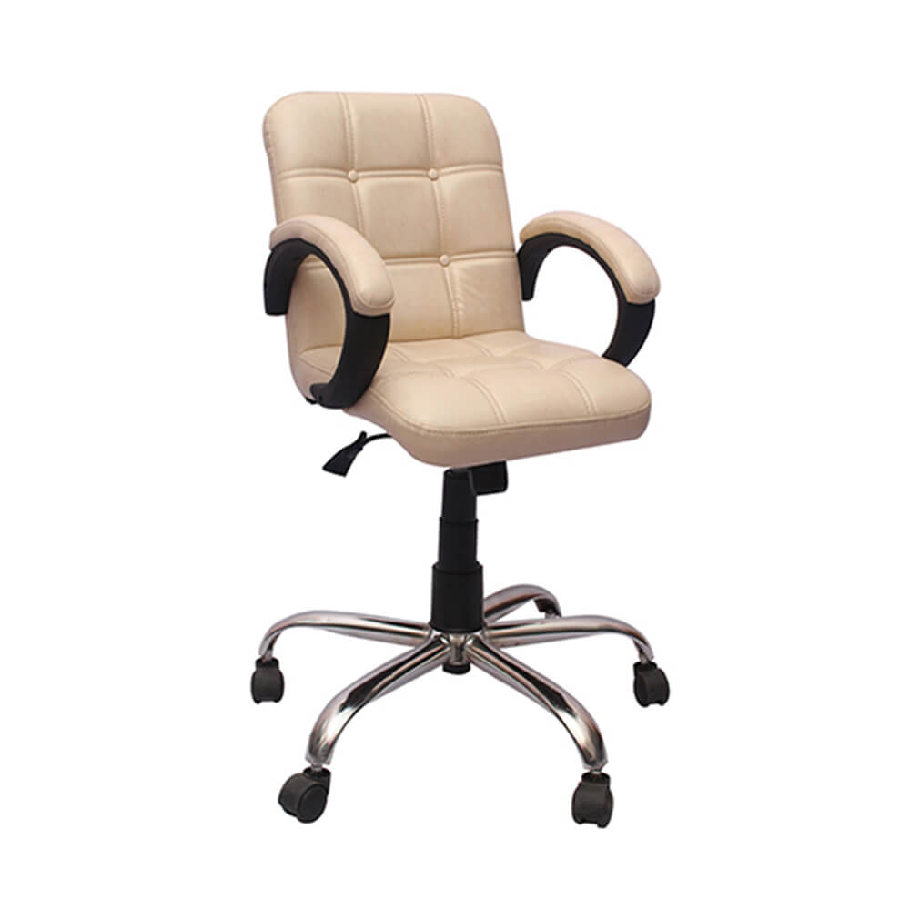 VJ Interior Visitor Chair Ivory 19 x 19 x 39 Inch VJ-125-VISITOR-LB