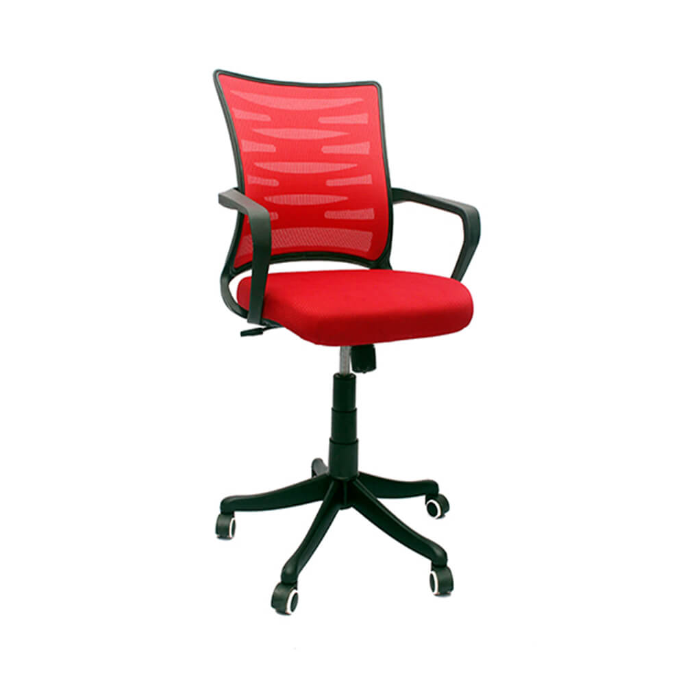 VJ Interior Visitor Chair Red 18 x 17 x 37 Inch VJ-29-VISITOR-LB