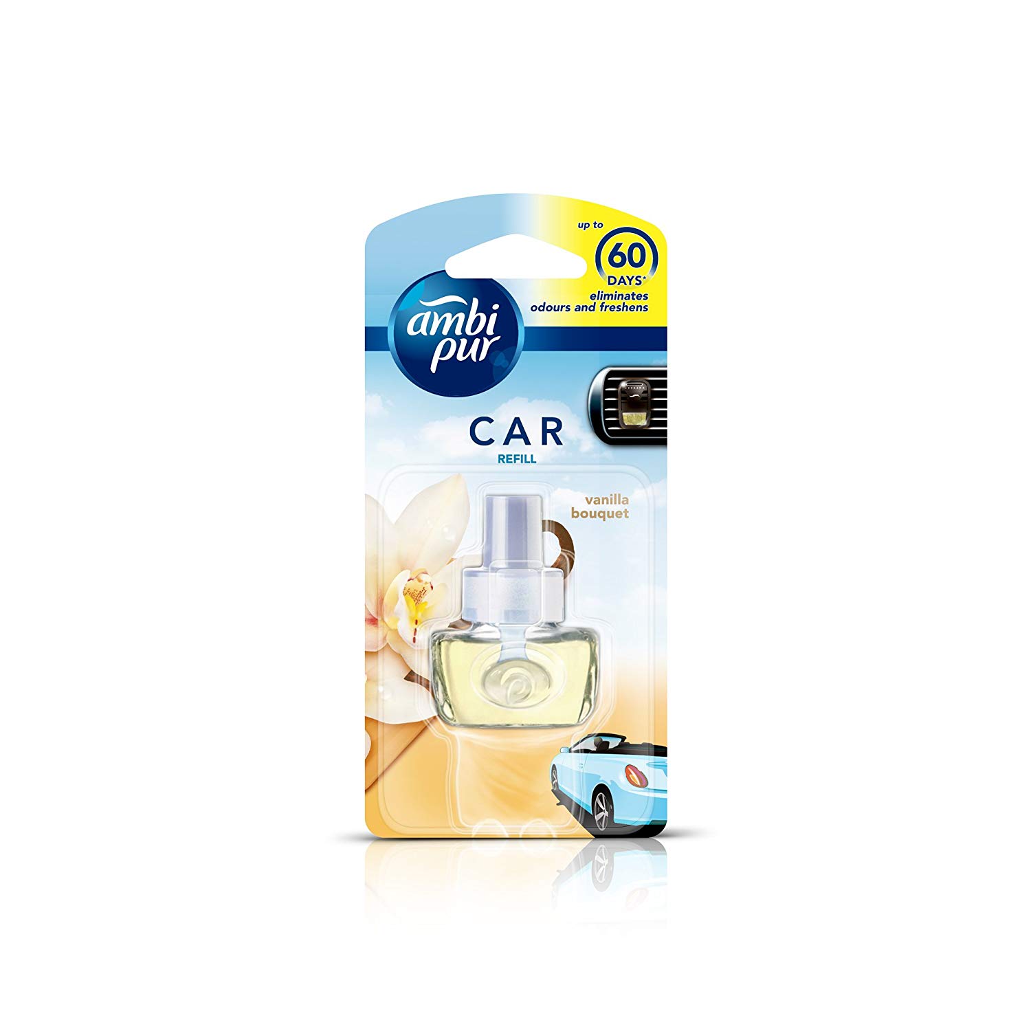 Ambi Pur Vanilla Bouquet Car Air Freshener Refill 7.5 ml