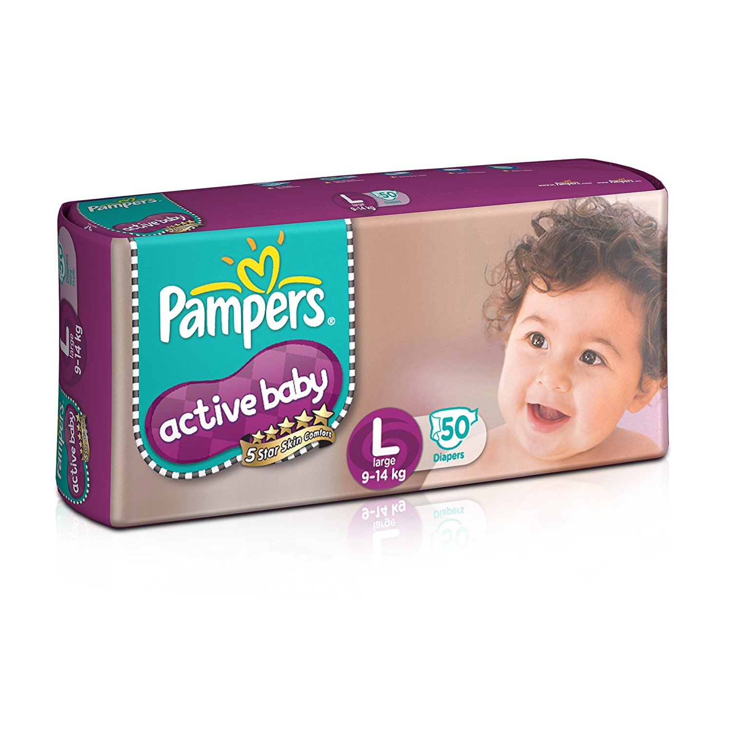 Pampers Active Baby Large Size Diaper (50 Count)