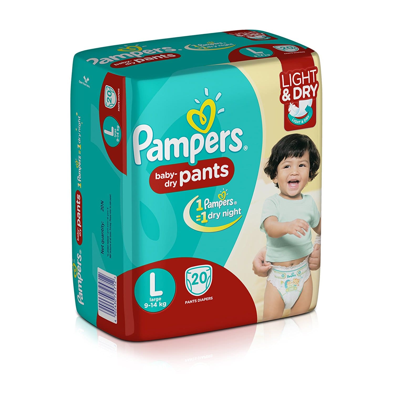 Pampers Large Size Diapers (20 Count)