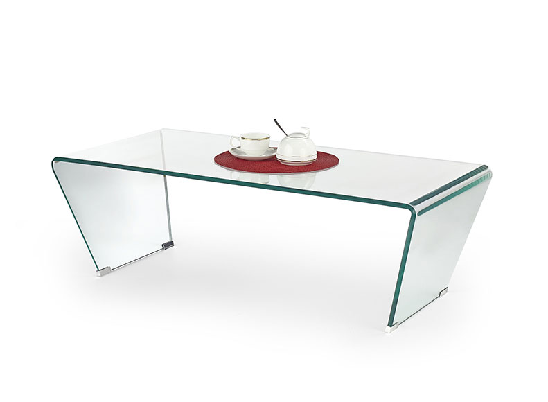 Vogue Angled Glass Coffee Table (Clear Glass) L 120cm