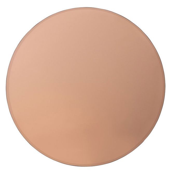 Bronze tinted Round Glass for Dining table 12 mm Thickness