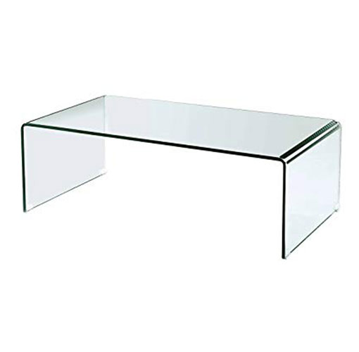 Vogue Bent Glass Coffee Table 19 mm thickness 91x61x46 cm