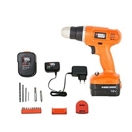 BLACK+DECKER -Cordless Ni-Cd Drill with Kit (EPC12K2)