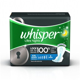 Whisper Ultra Nights XXL+ Wings - 5 Pads