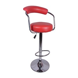 VJ Interior Brazos Metal Bar Stool Red 15 x 17 x 9 Inch VJ-011